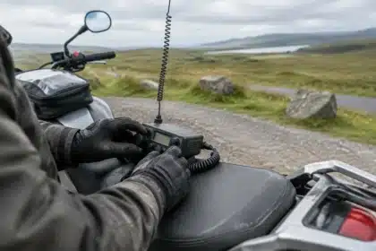 Amateur radio operators use motorcycles for mobile communications