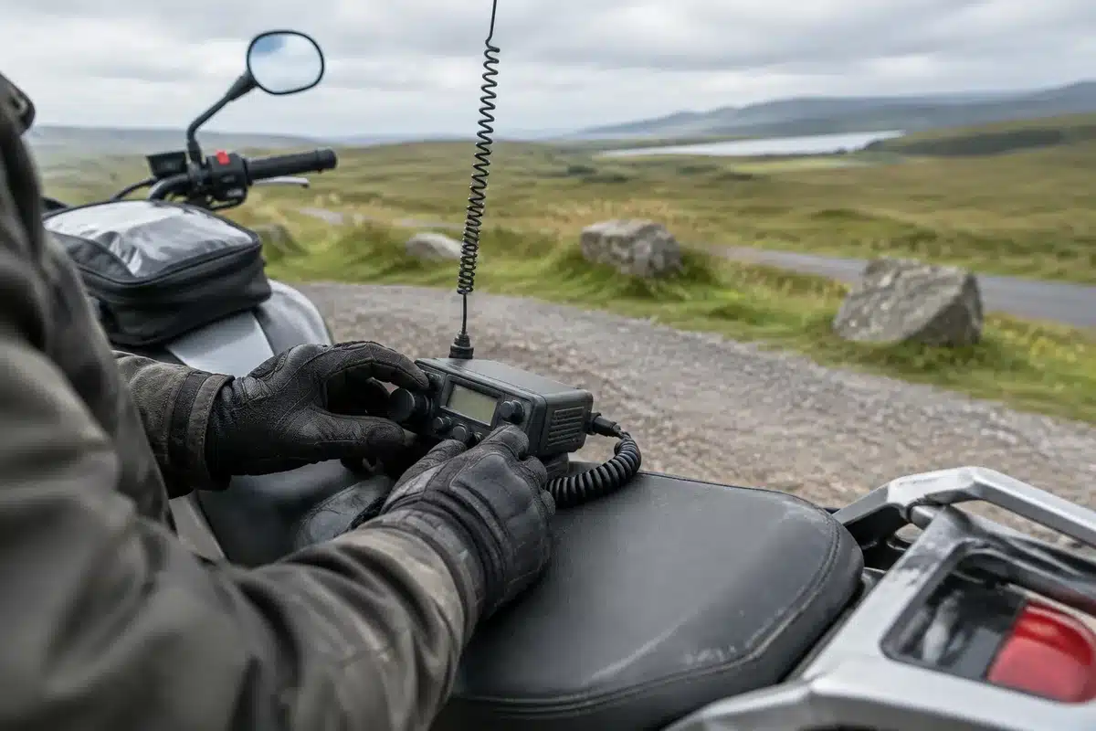 Amateur radio operators use motorcycles for mobile communications