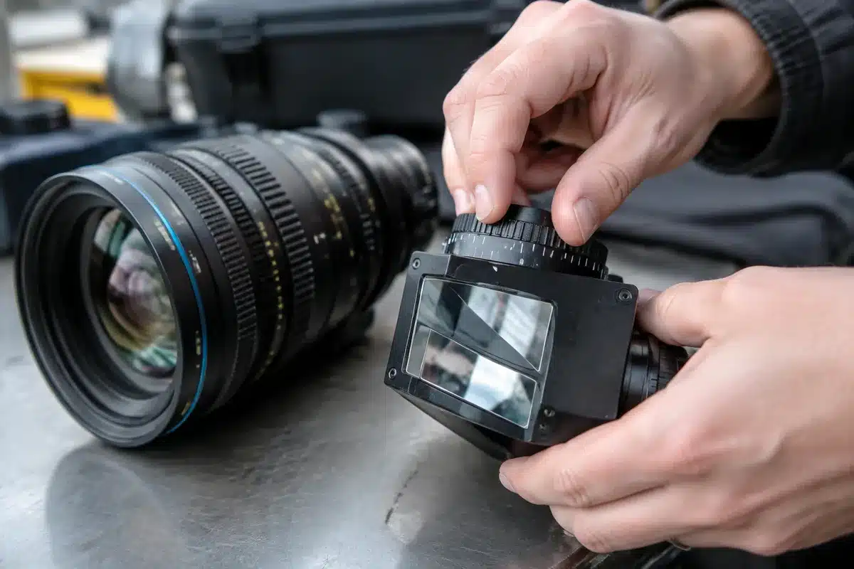 Vintage lens adapter allows cinema cameras to capture two perspectives at once